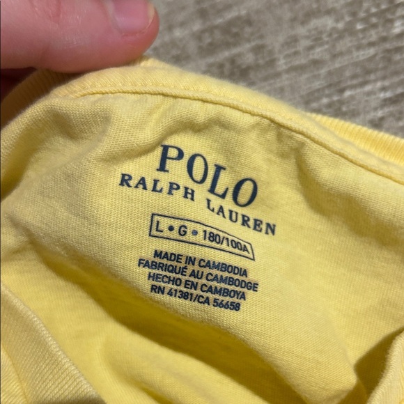Polo by Ralph Lauren Light Yellow Tee - Picture 3 of 3